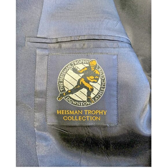Heisman Trophy Collection Suit Mens 40 Navy Blue Two Piece Blazer Pants Made USA - Picture 10 of 12